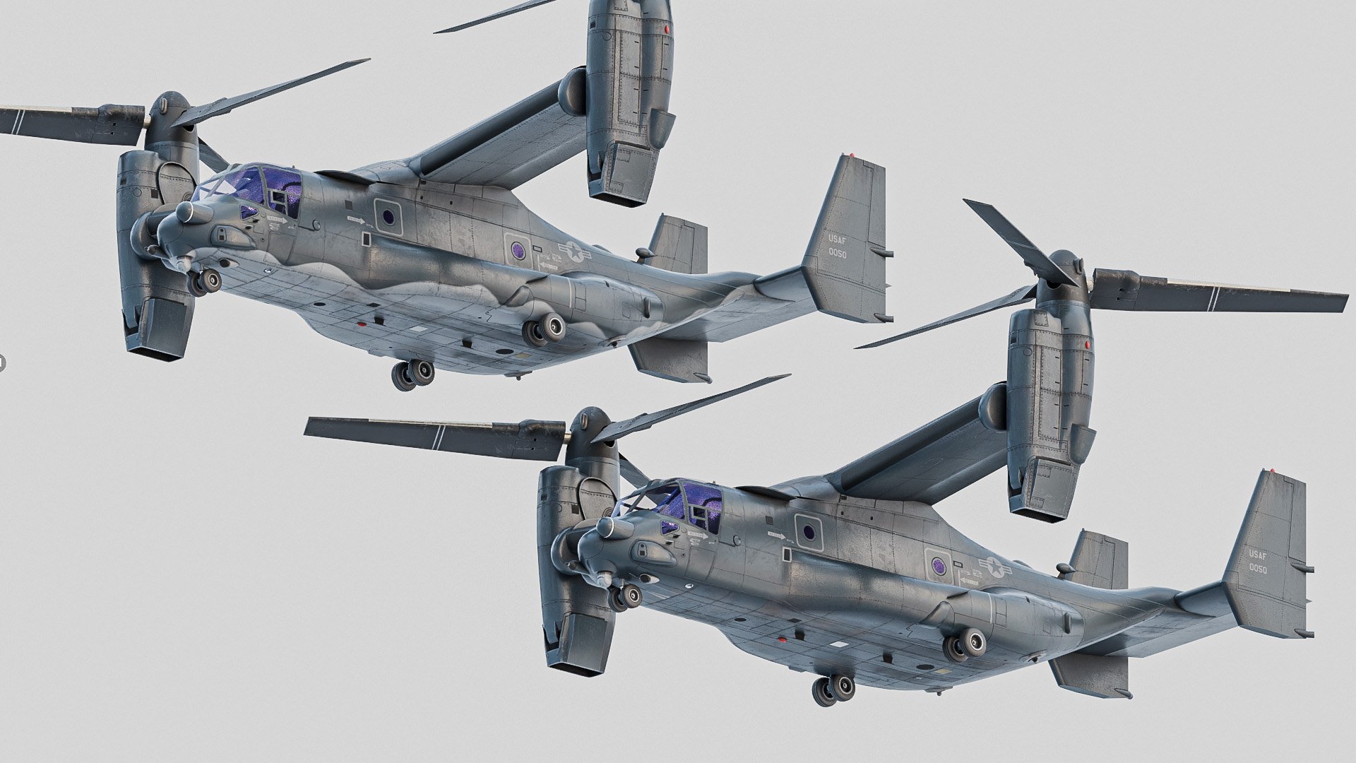 USAF V22 Osprey SC 3D https://p.turbosquid.com/ts-thumb/D1/TgKi6H/f6/cv22b_05/jpg/1785859584/1920x1080/fit_q87/cd82e27b50d53b4e628b62205081290bd392c432/cv22b_05.jpg