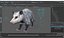 3D Opossum Eating Animated Rigged for Maya