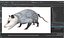 3D Opossum Eating Animated Rigged for Maya