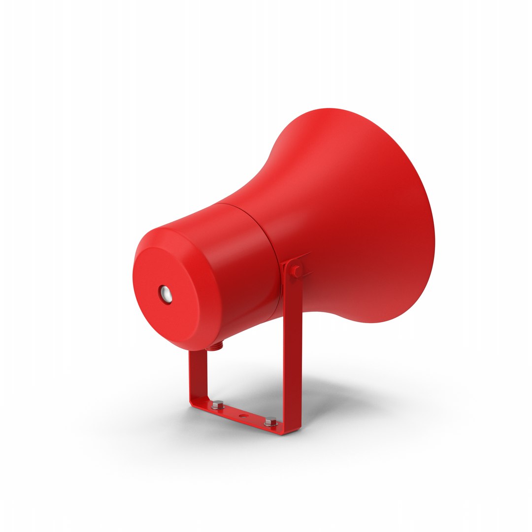 3D Model Red Megaphone - TurboSquid 2193402