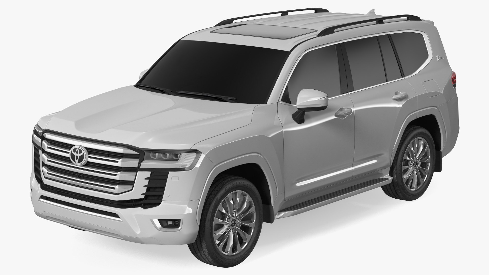 Toyota Land Cruiser Silver 2022 Exterior Only 3D model preview