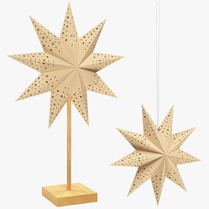 Christmas Paper Stars Collection V1 3D