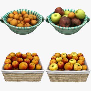 3D model Bowl with Fruits Collection 01