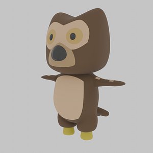 3D model cute owl