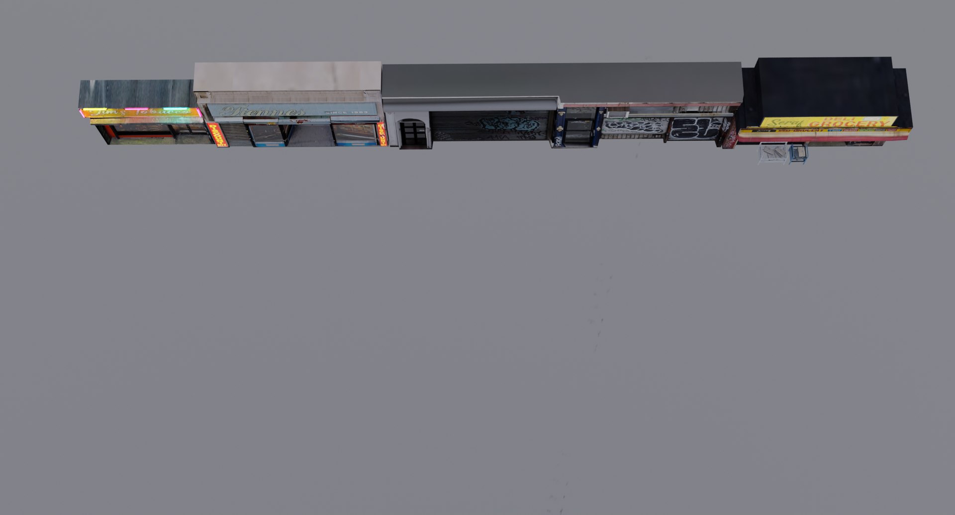 Store Fronts - 4 Pack 3D Model - TurboSquid 2093639