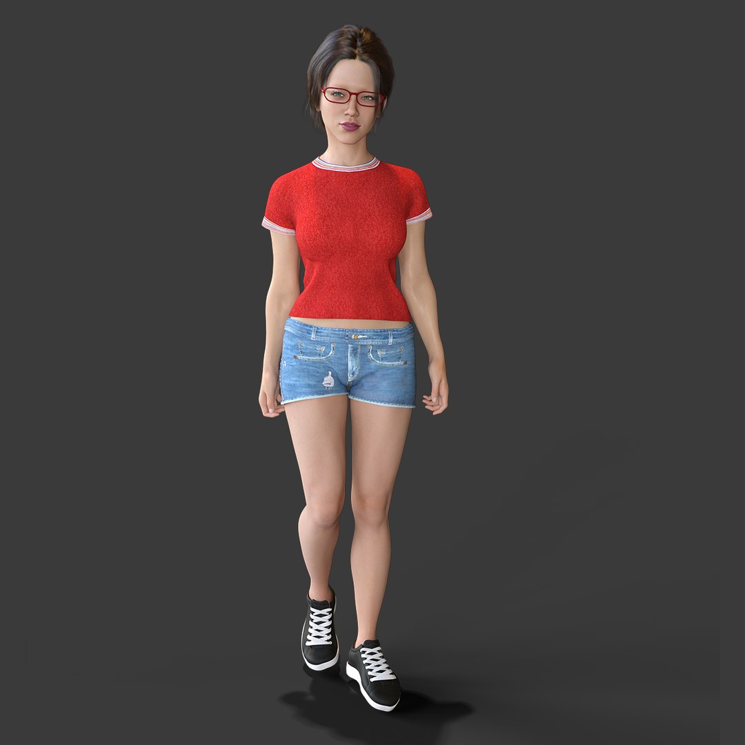 Sophia Female Low Poly Character 3D Model - TurboSquid 2209924