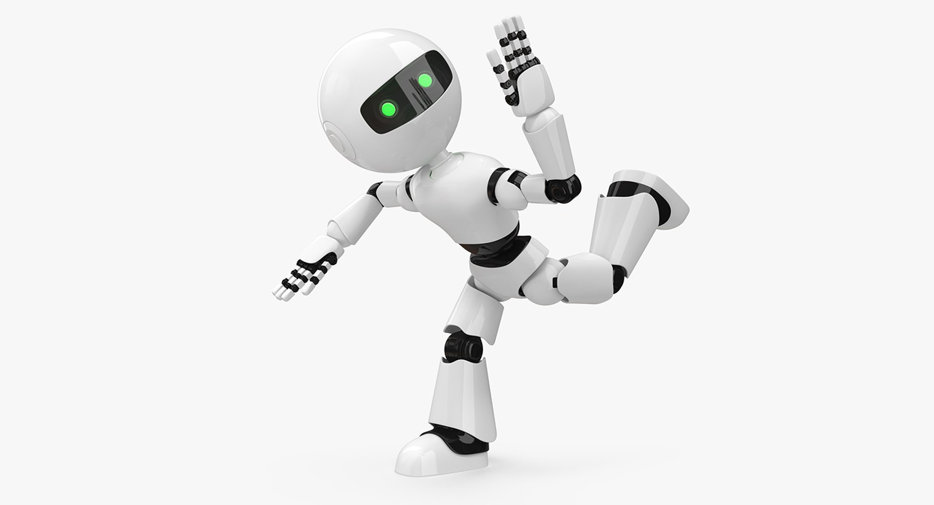 Modern Robot Rigged for Cinema 4D 3D model preview
