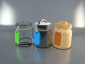 3D model small pots