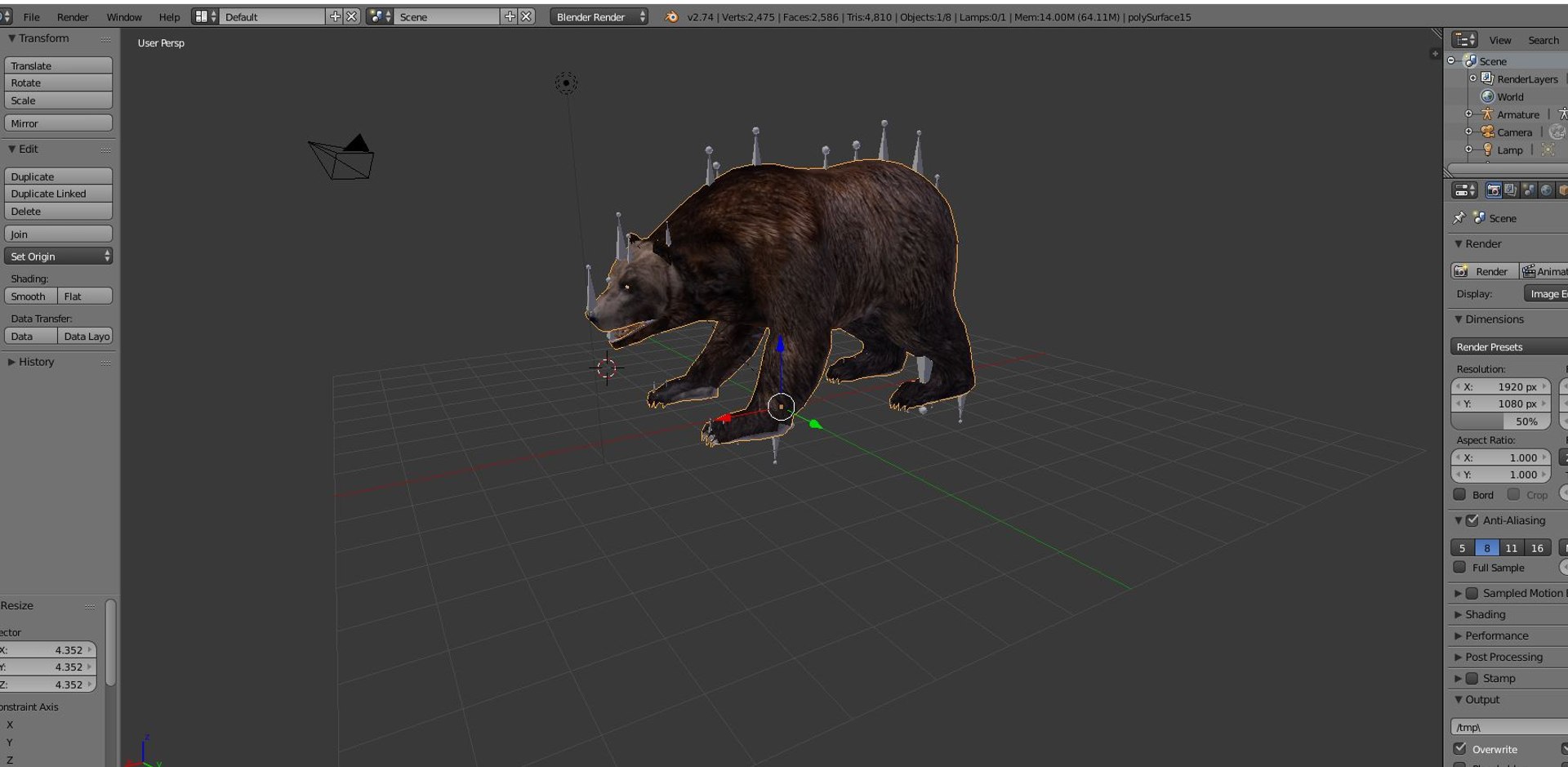 3D Bear Rigged Model - TurboSquid 1254490