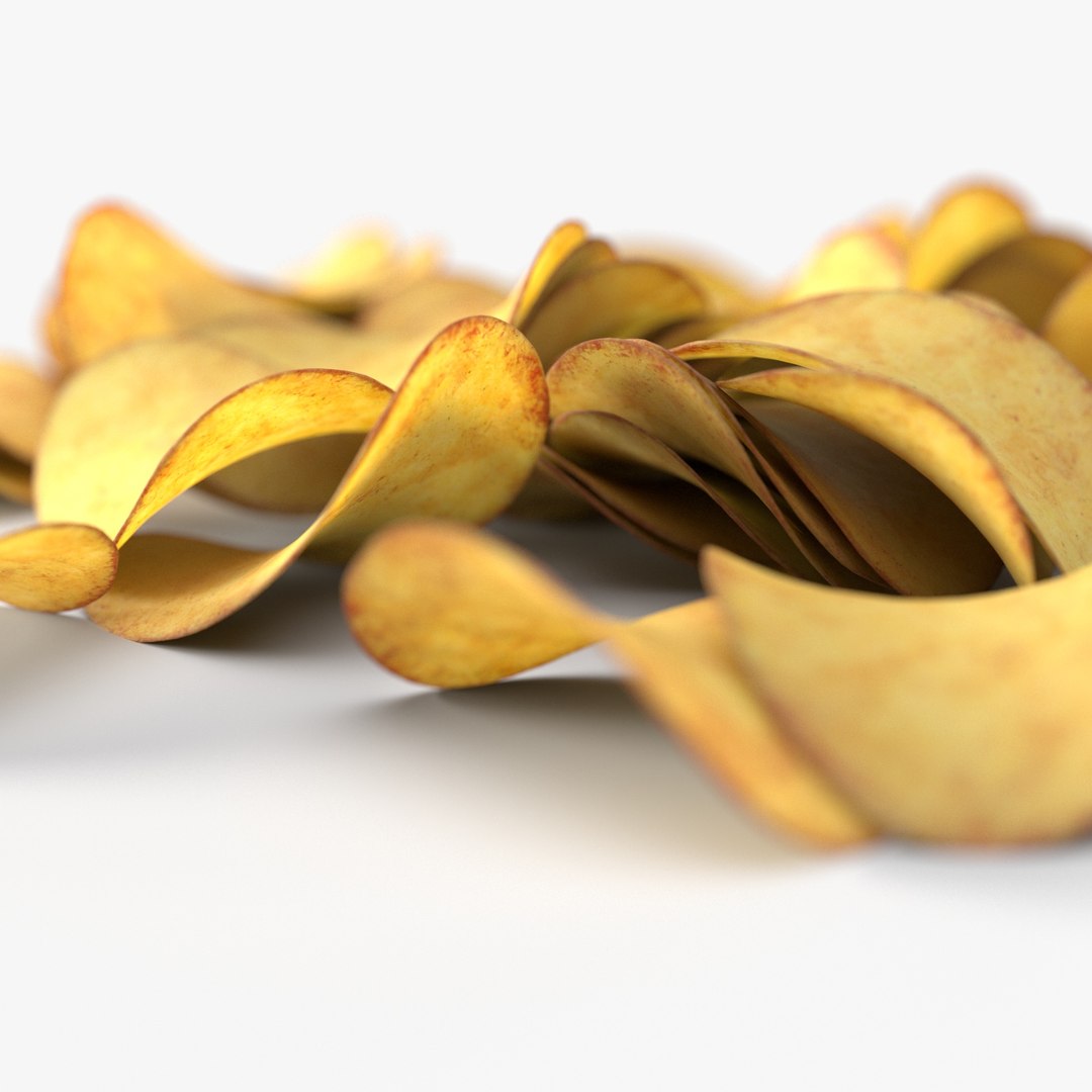 Crunchy Potato Chips With 2K PBR Textures Model - TurboSquid 1722450