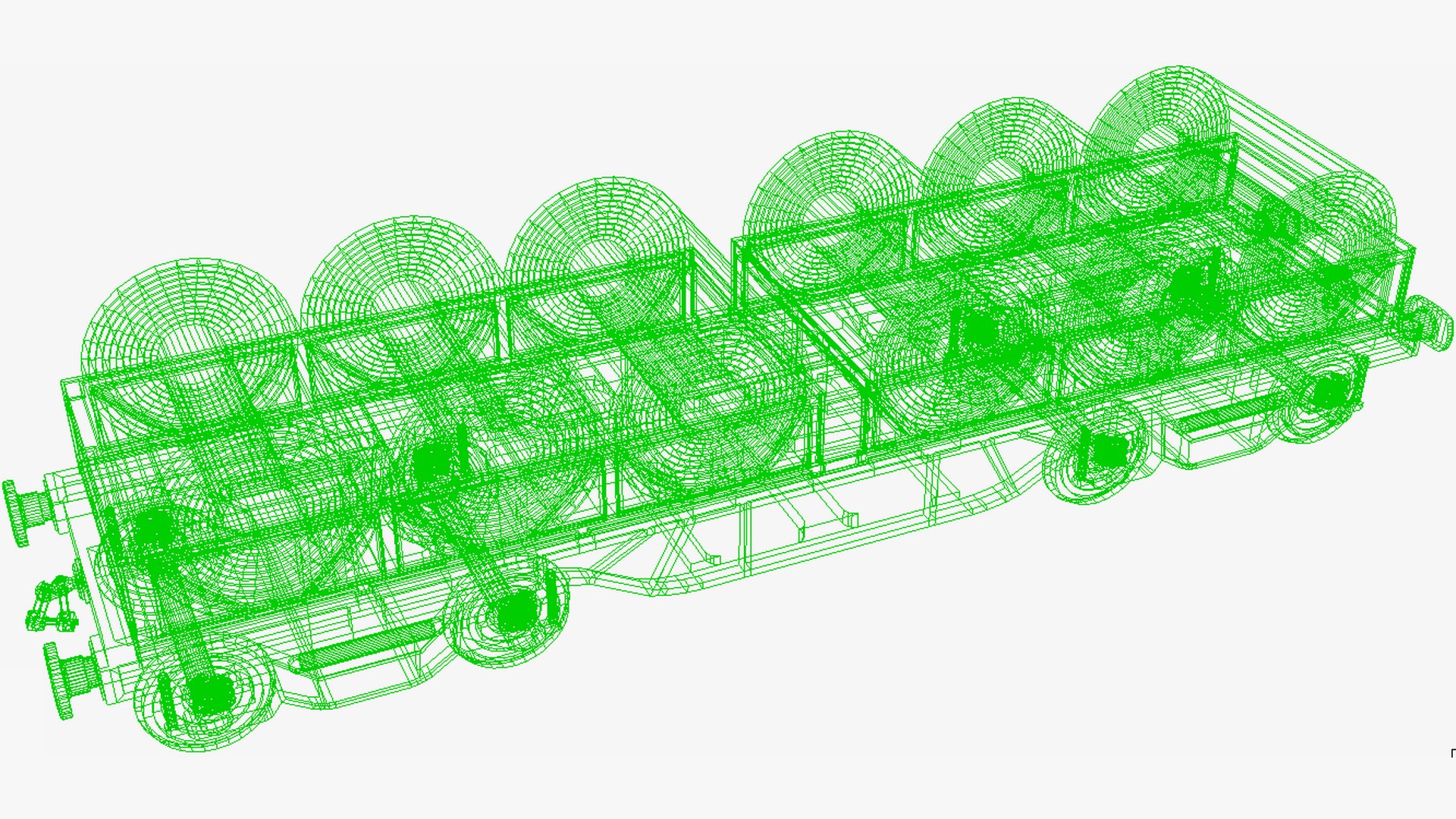 Uncovered railroad steel coil wagon 3D model - TurboSquid 1996508