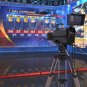 3D studio tv weather