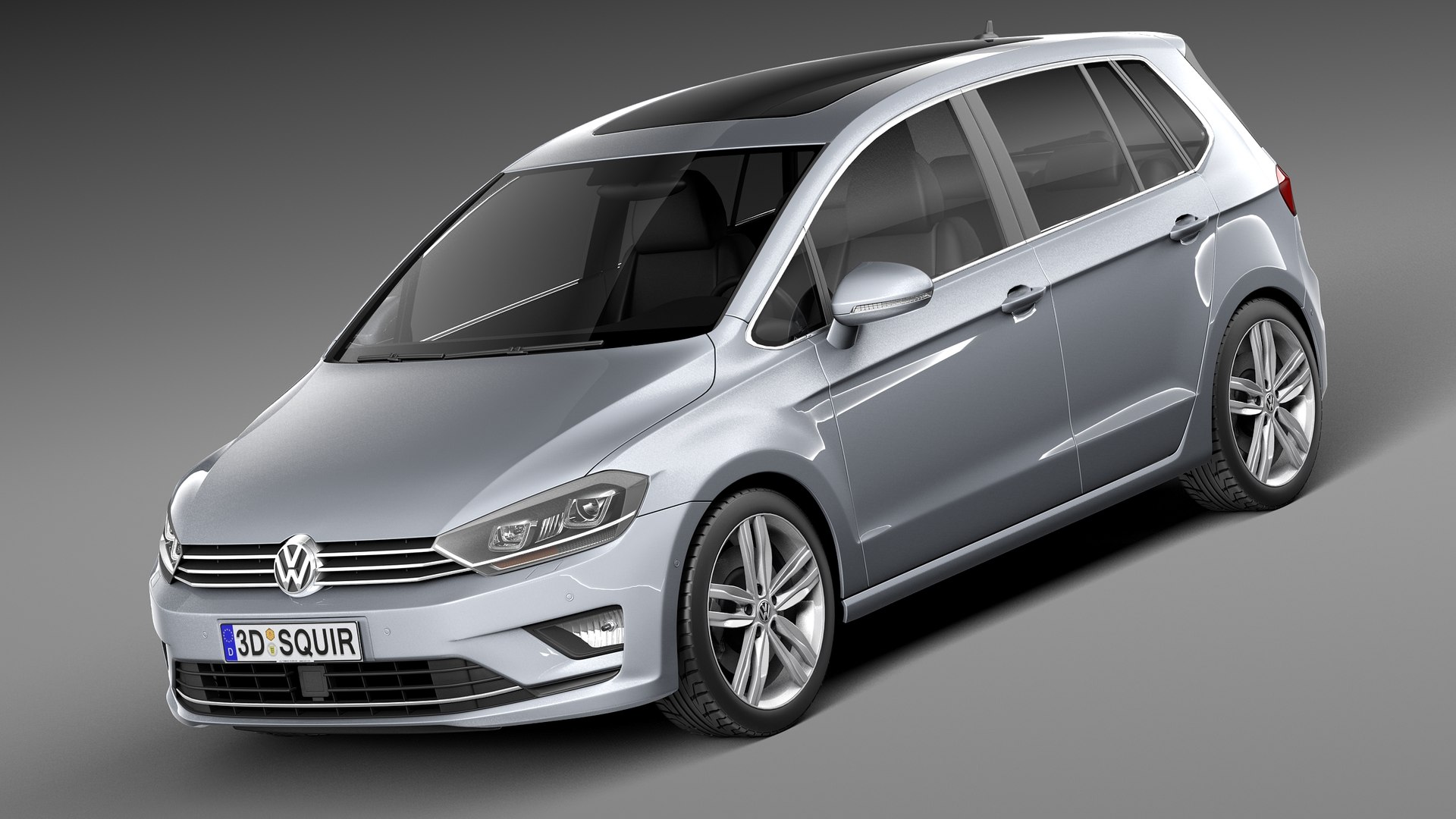 3d Van Volkswagen Golf Model