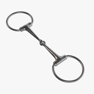 Jointed snaffle horse bit model