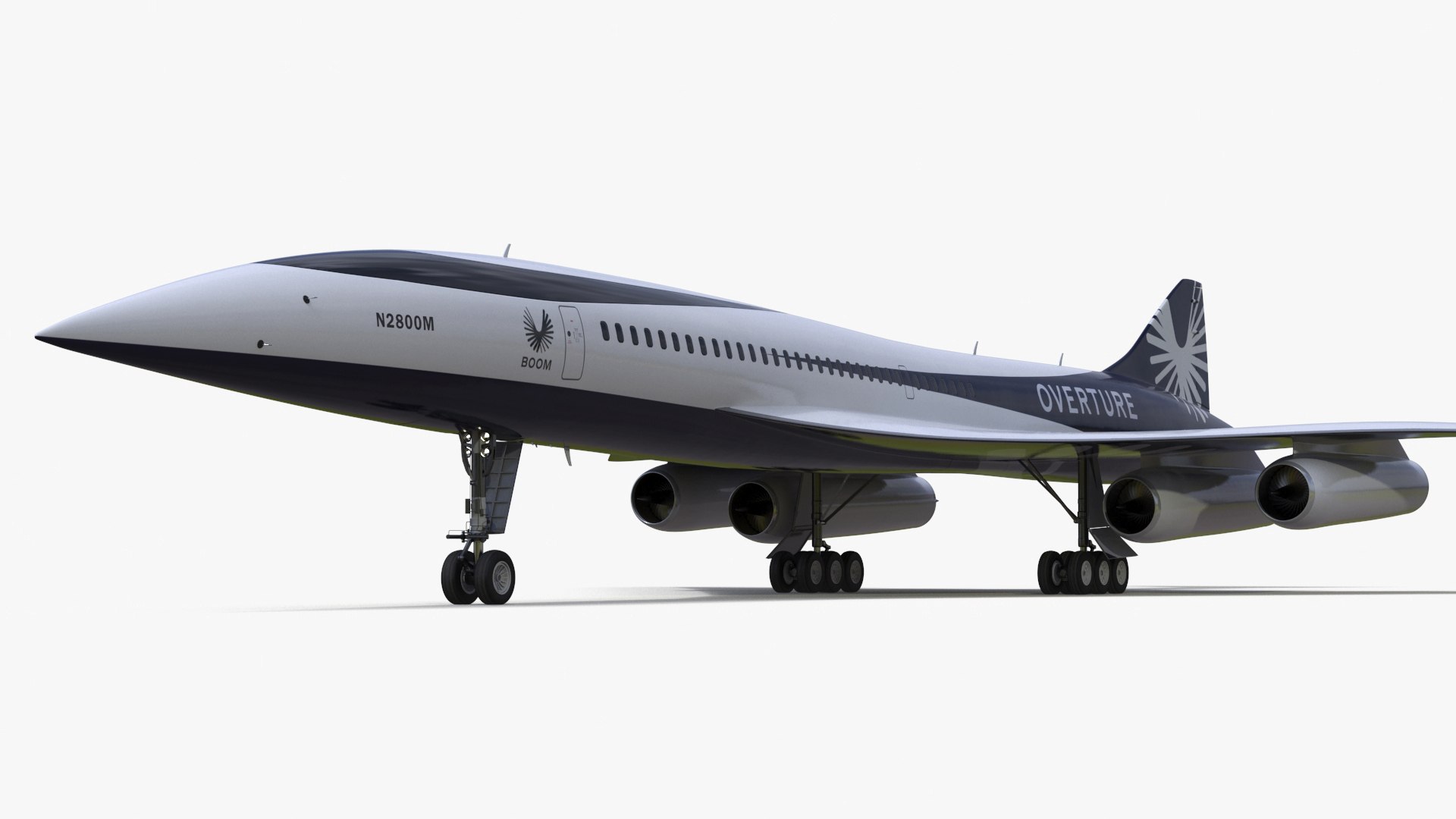 Overture Supersonic Jet Aircraft 3D model preview