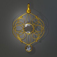 gold jewelry with diamonds, art deco style