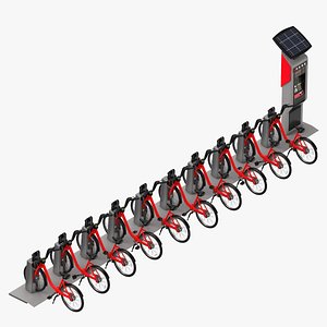 3D Bike Rental 02 Full Rack