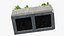 Cinder Block with Greenery