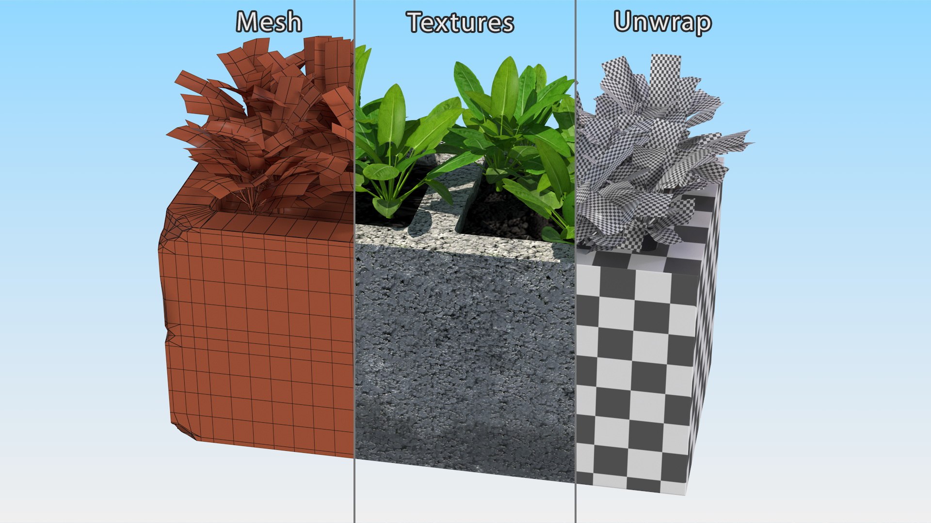 Cinder Block with Greenery model https://p.turbosquid.com/ts-thumb/D2/J8cOoi/Rw/cinder_block_with_greenery_016/jpg/1734827402/1920x1080/fit_q87/886dd5ca0896f3f16fb7180b4ff3d2b1c458c8c5/cinder_block_with_greenery_016.jpg
