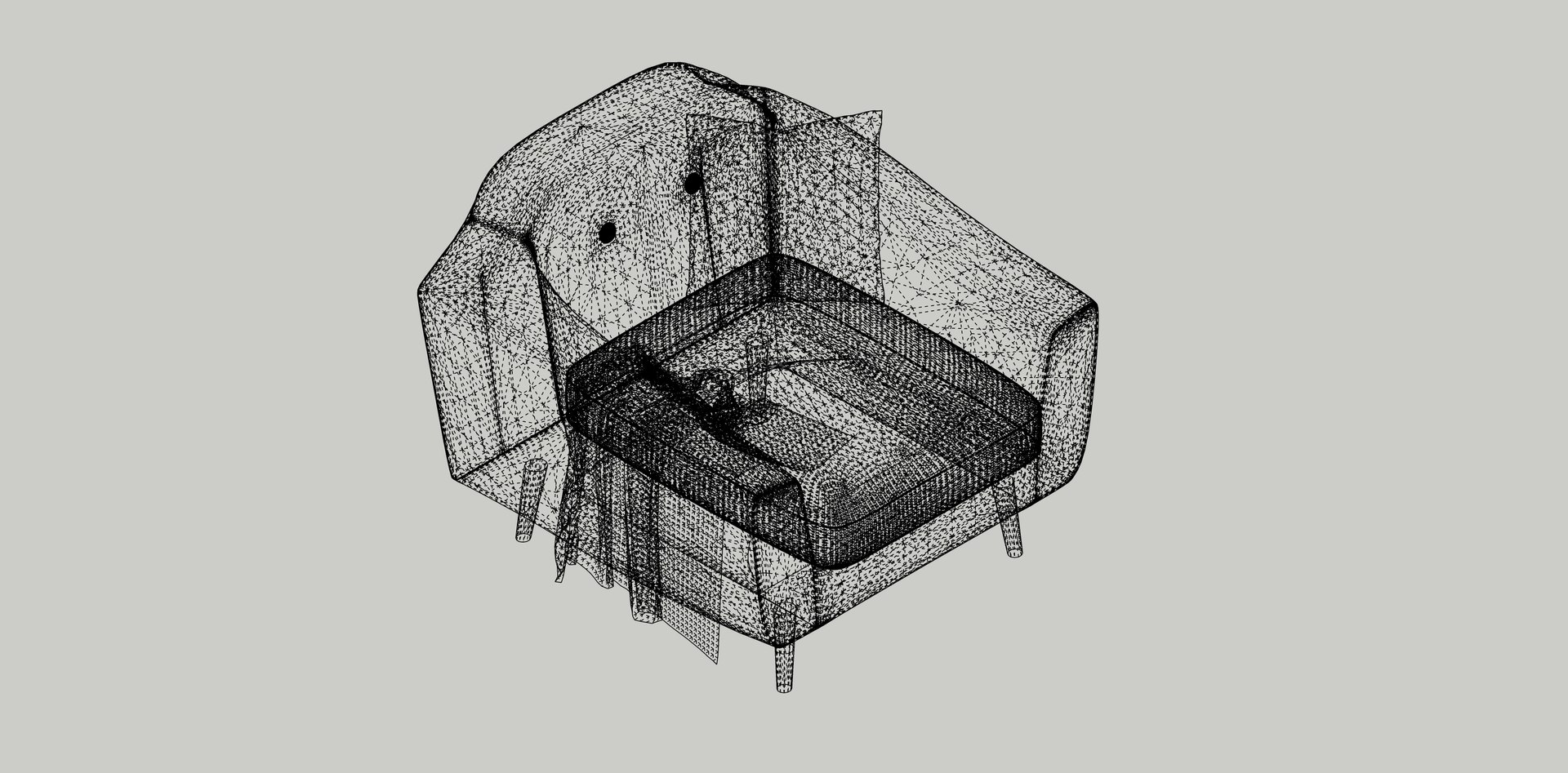 Accent Chair IKEA KLUBBFORS 3D model TurboSquid 2115077
