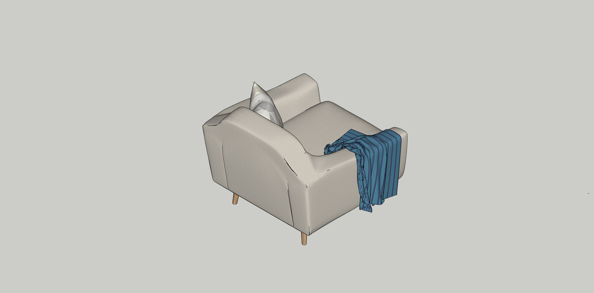 Accent Chair IKEA KLUBBFORS 3D model TurboSquid 2115077