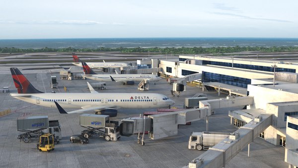 Airport air atlanta 3D model - TurboSquid 1600074