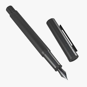 Matte black fountain pen