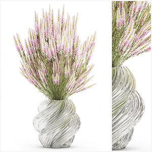 A Beautiful Lush Bouquet Of Wildflowers In A Vase model