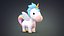 cute cartoon unicorn pegasus 3D model