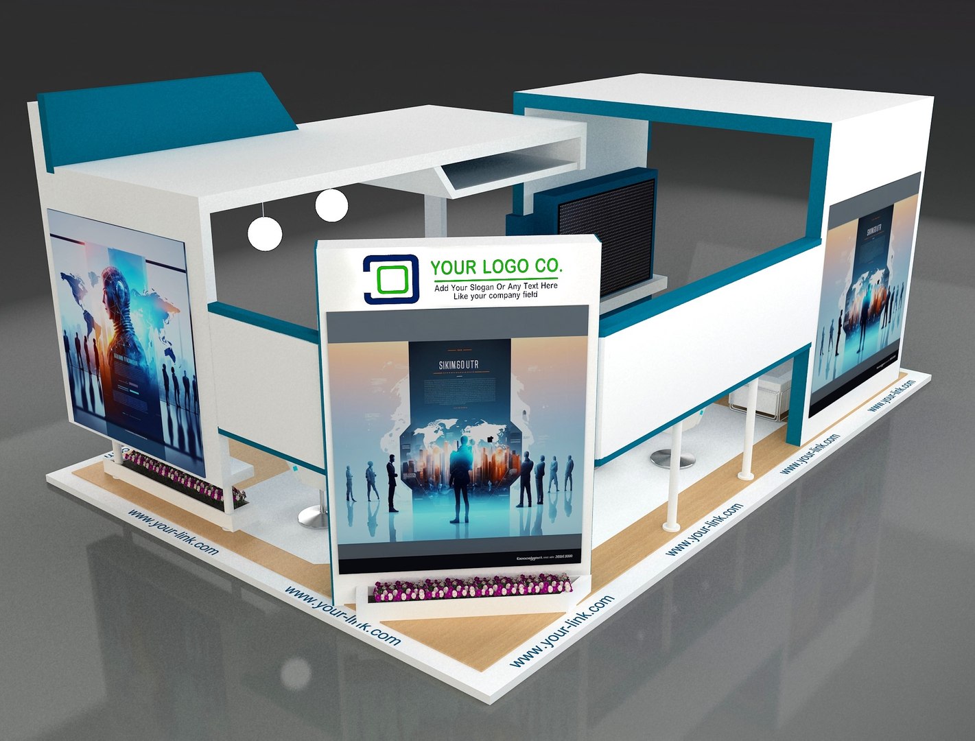 3D Booth Exhibition Stand A649b - TurboSquid 2113416