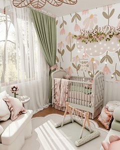 Spring Baby Room Blender Scene