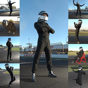 3D model Base Racing Driver 2025 Rigged