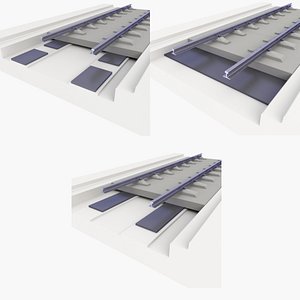 Railroad Tracks Cross Section v11 model