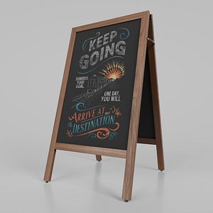 Customizable Sidewalk Wooden A-Frame Chalkboard Sign
