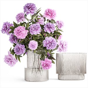 Beautiful bouquet of purple Paeonia peony flowers 380