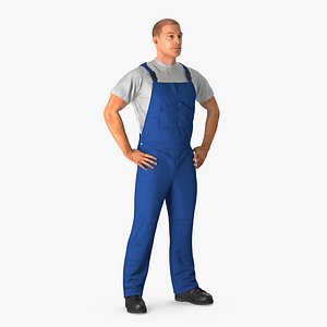 construction worker standing pose 3d max