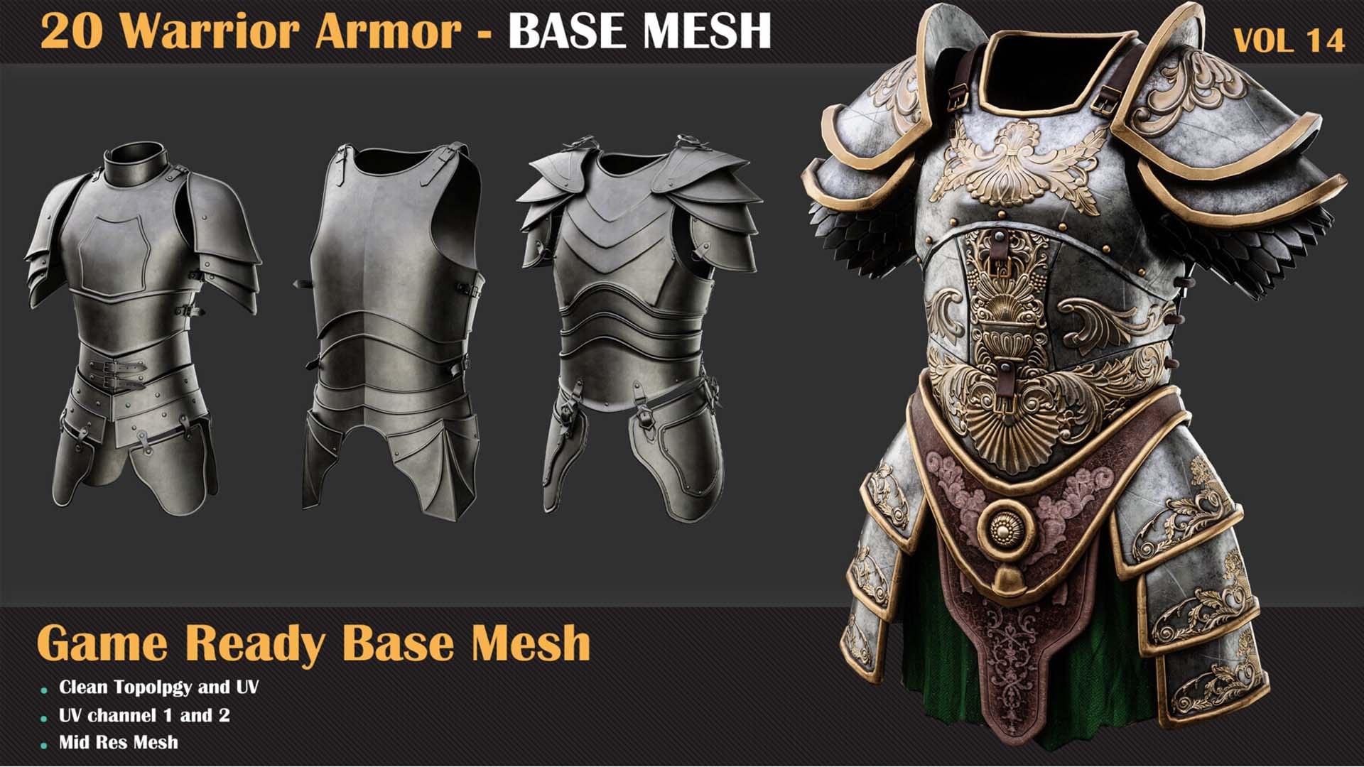 86 Armor Base Mesh Bundles 3D - TurboSquid 2252998