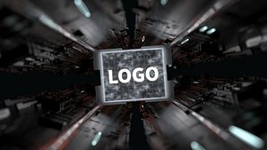 3D model C4D Octane CPU chip core capacitance Scifi Circuit board animation