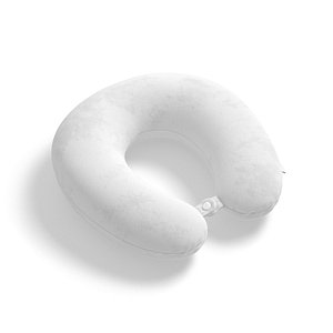 3D White Travel Pillow - neck head support cushion