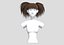 アップおさげのヘアスタイル