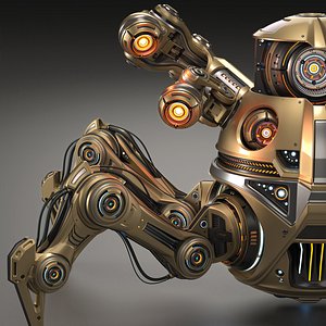 3D model Spider Robot Mech Advanced - Rigged