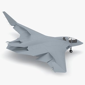 Tupolev PAK DA Low Poly PBR Realistic 3D