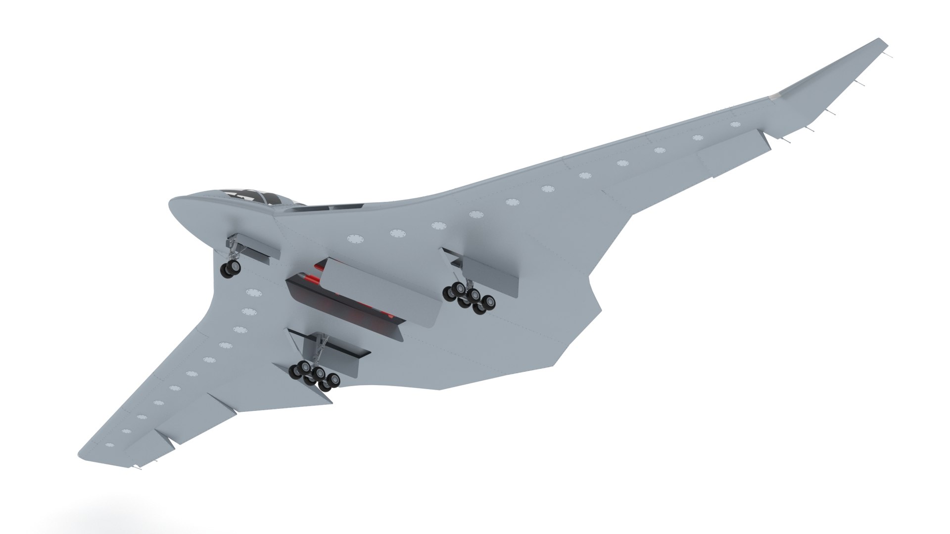 Tupolev PAK DA Low Poly PBR Realistic 3D - TurboSquid 2005378