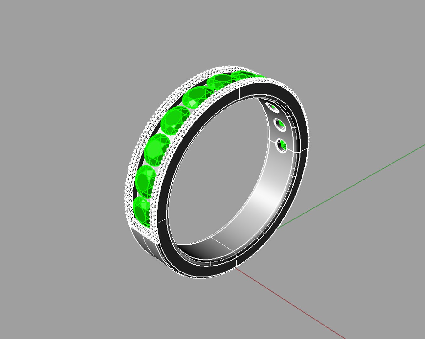 classic male wedding ring 3d model