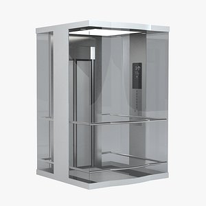 Transparent Glass Elevator