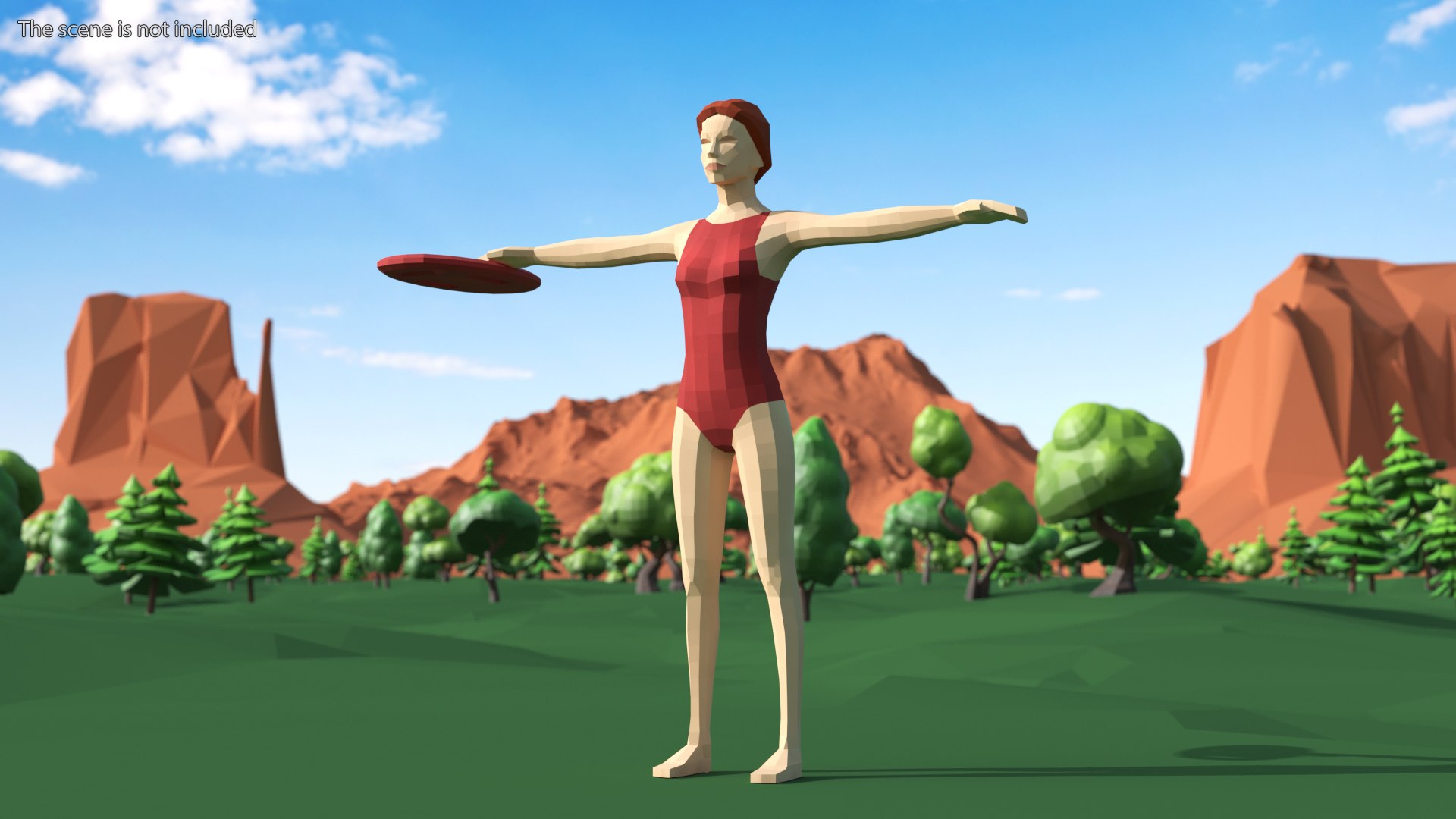 Lifeguard Low Poly Rigged for Cinema 4D 3D model preview