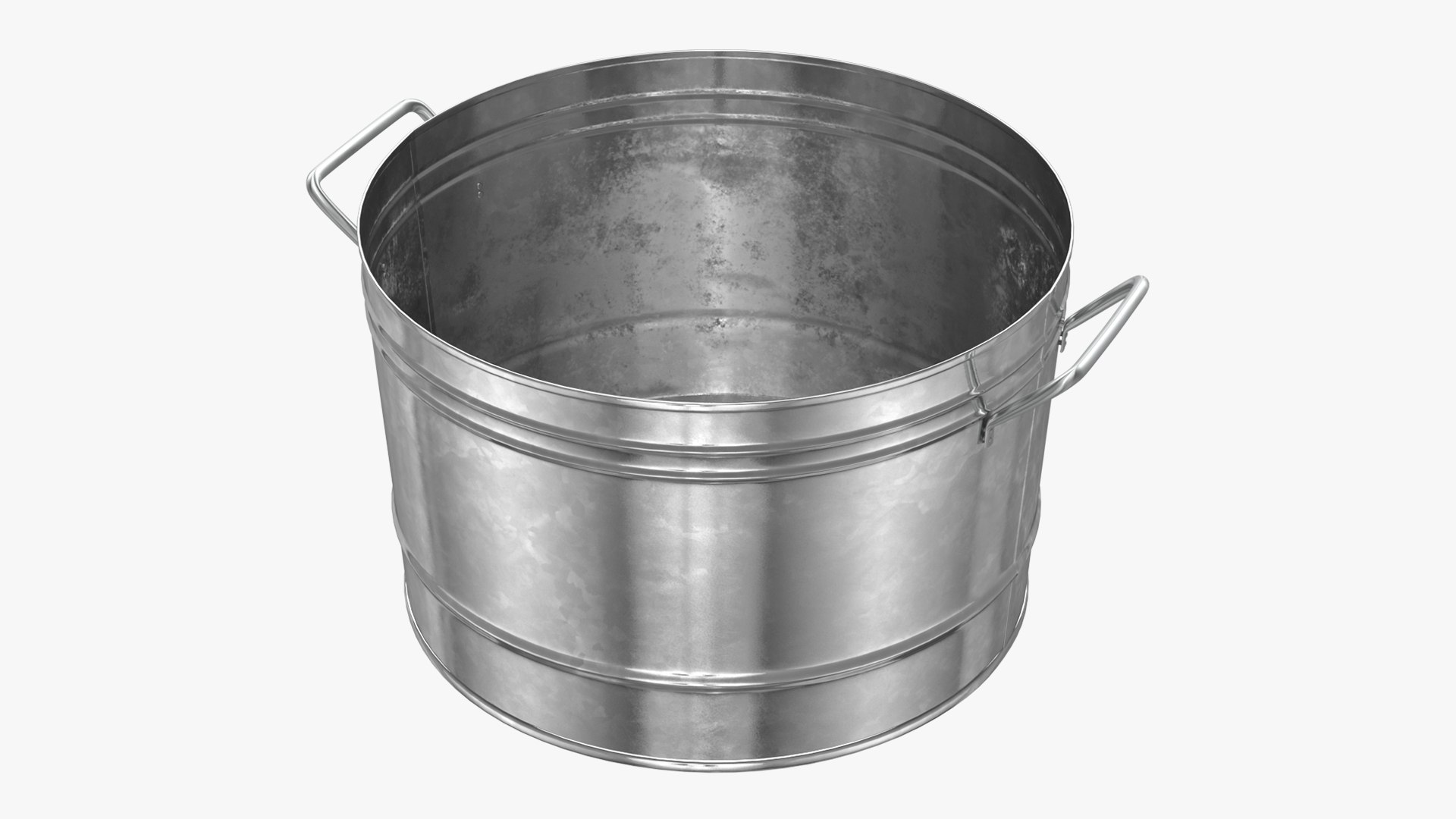 Galvanized Steel Round Tub 3D model preview