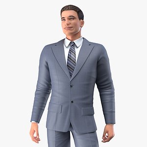 3D businessman rigged business male man