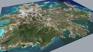 3D model Antigua Island