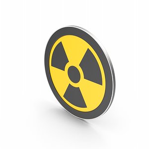 Radioactivity Warning Sign 3D model